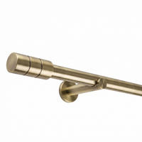 GARDINENSTANGE 1-Lauf Zylinder - Messingfarben, Metall (270cm) - Deco-Raum