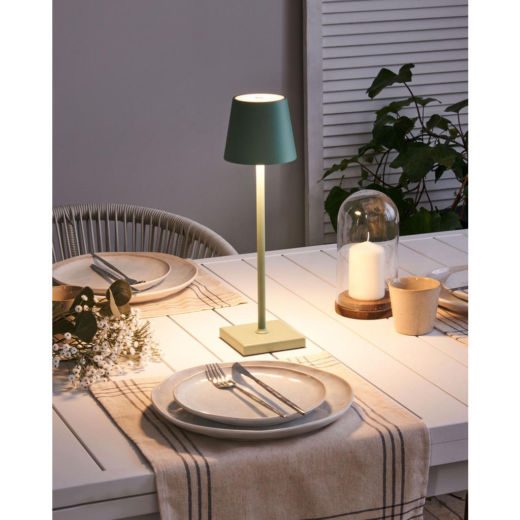 Thumbnail - Beliani Led-Tischleuchte, Grün, Metall, LED integriert, 10x38x10 cm, Lampen & Leuchten, Innenbeleuchtung, Tischlampen, T...