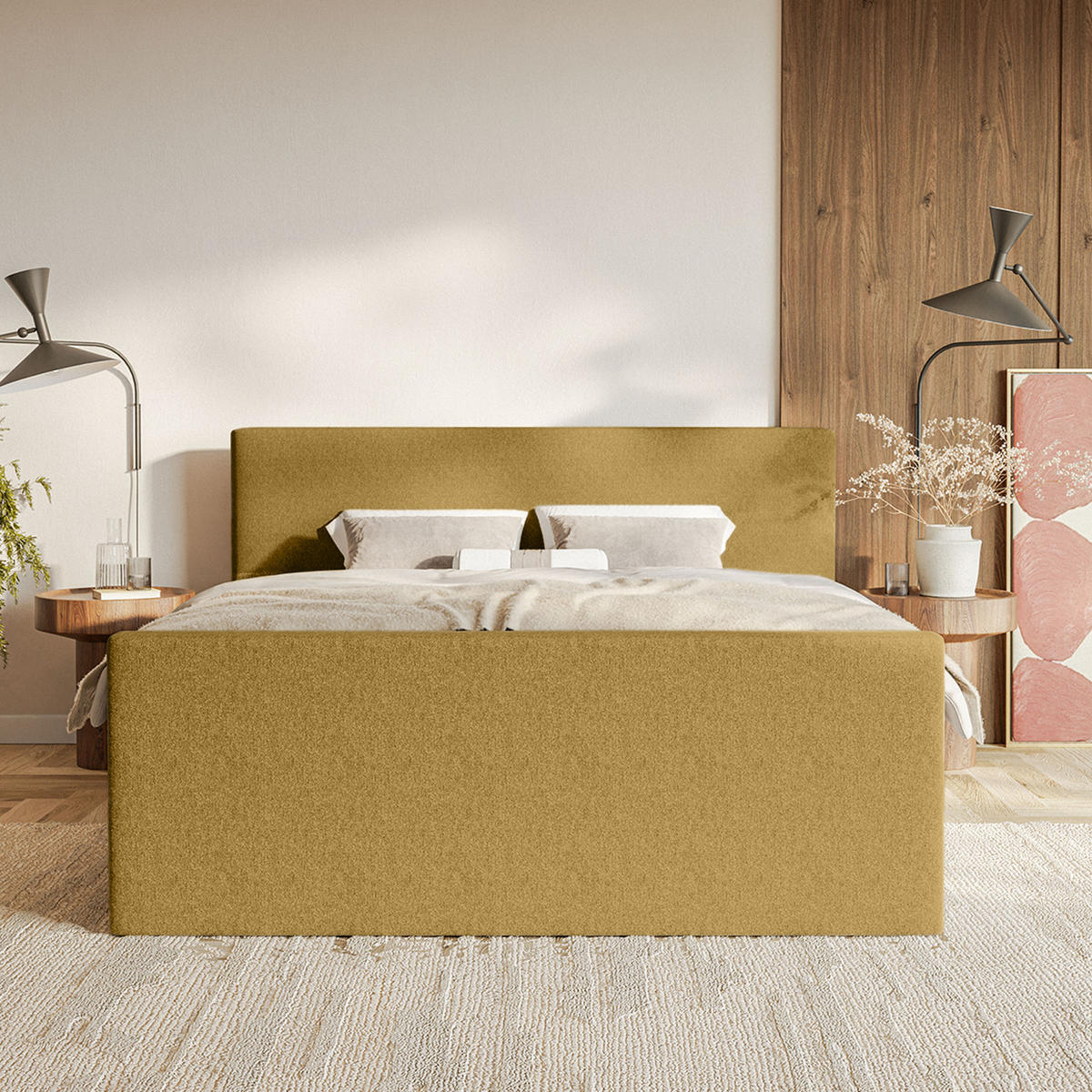 BOXSPRINGBETT VELIPOJA EASY CLEAN 160x200 cm, Dunkelorange - Dunkelorange, Textil (160/200cm) - Fedve