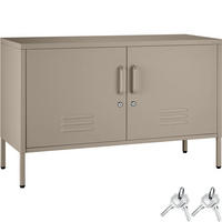SIDEBOARD Baker, Kippschutz, höhenverstellbare Füße, taupe - Taupe, Metall (100/65/42.5cm) - tectake