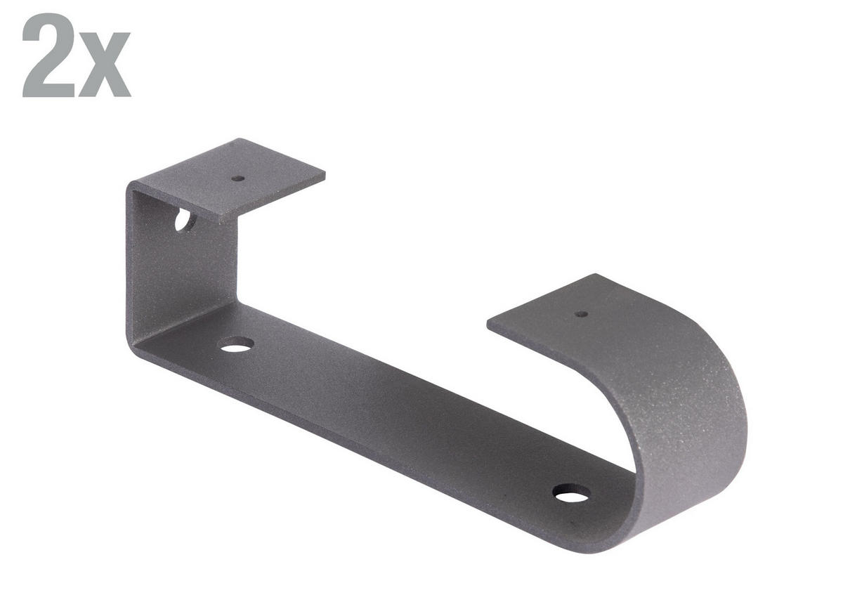 REGALTRÄGER als 2er Set Karla, Stahl in verschiedenen Trendfarben und Größen - Anthrazit, Metall (4.5/6/20.5cm) - Alberts