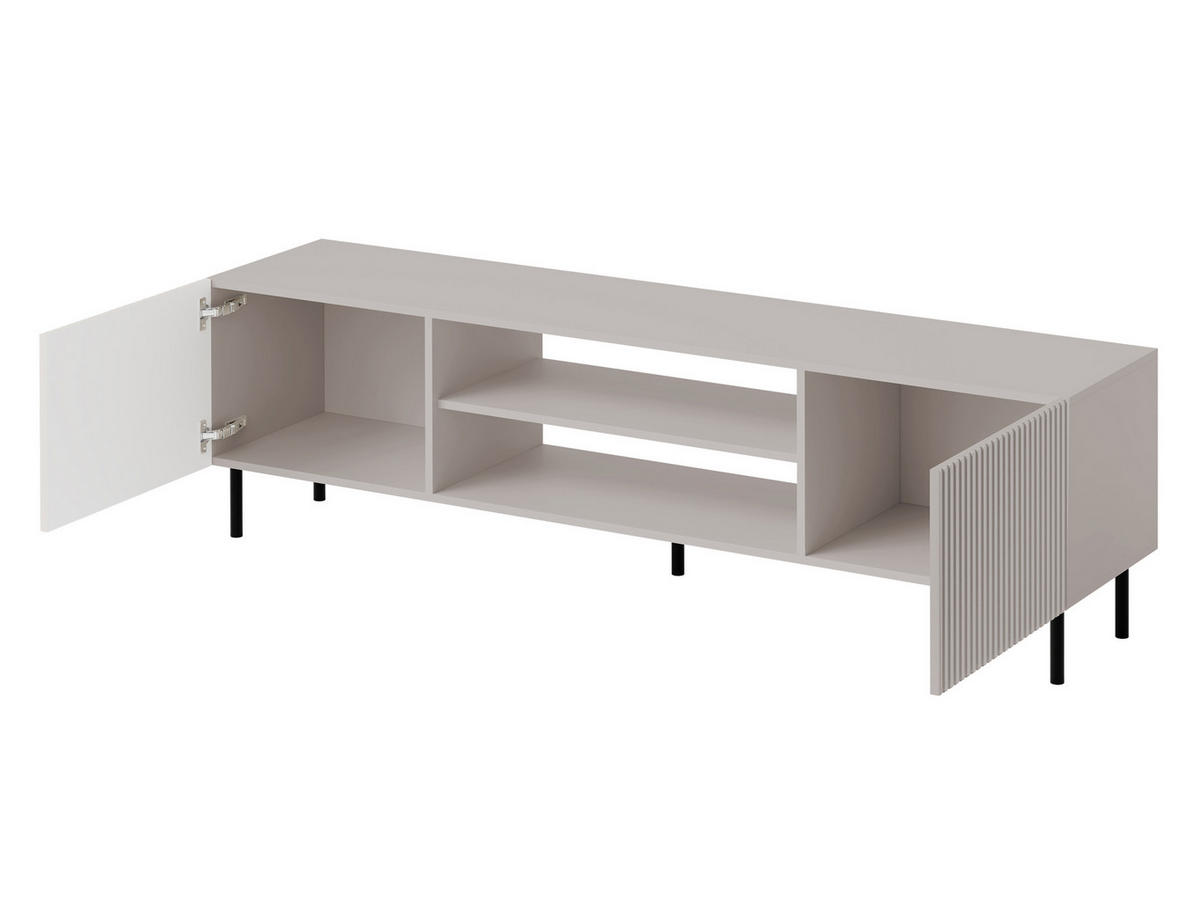 TV-ELEMENT Aruba 2D 181 - Schwarz/Naturfarben, Holzwerkstoff (181/53/42cm) - MIRJAN24