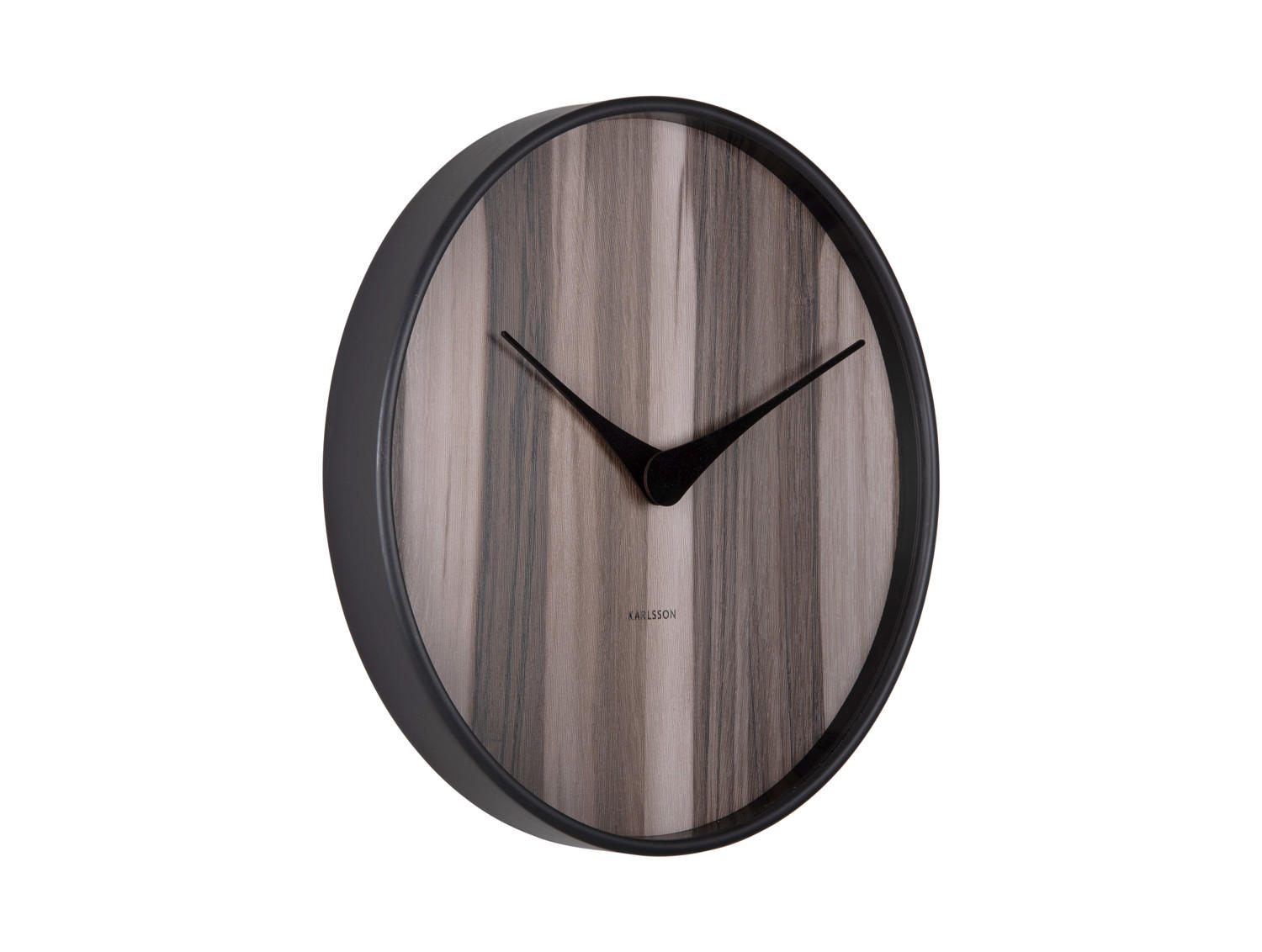 Karlsson Wanduhr Dunkelbraun 40x40x4.5 cm