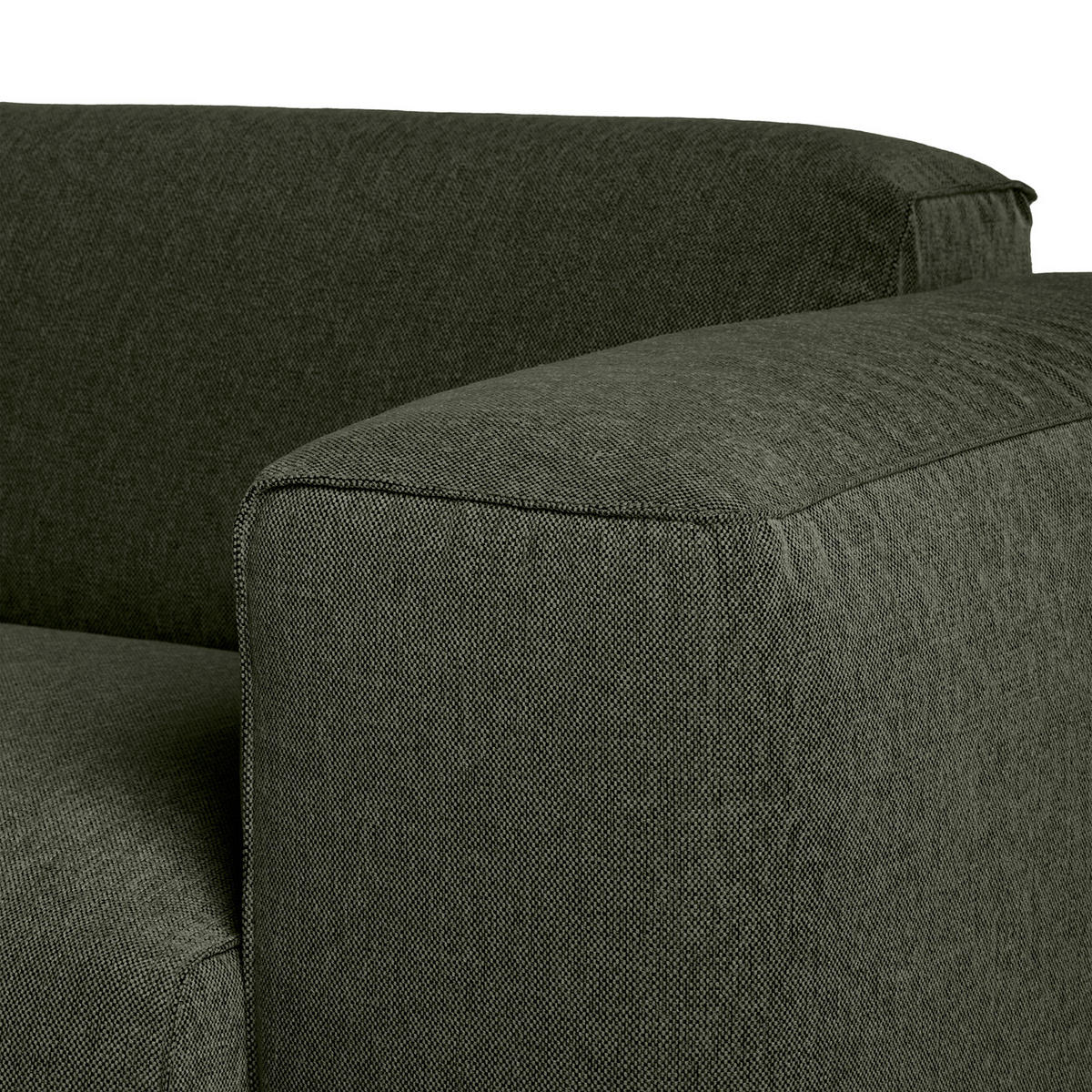 ECKSOFA mit XL-Longchair - Schwarz/Grau, Kunststoff/Textil (260/171cm) - home24