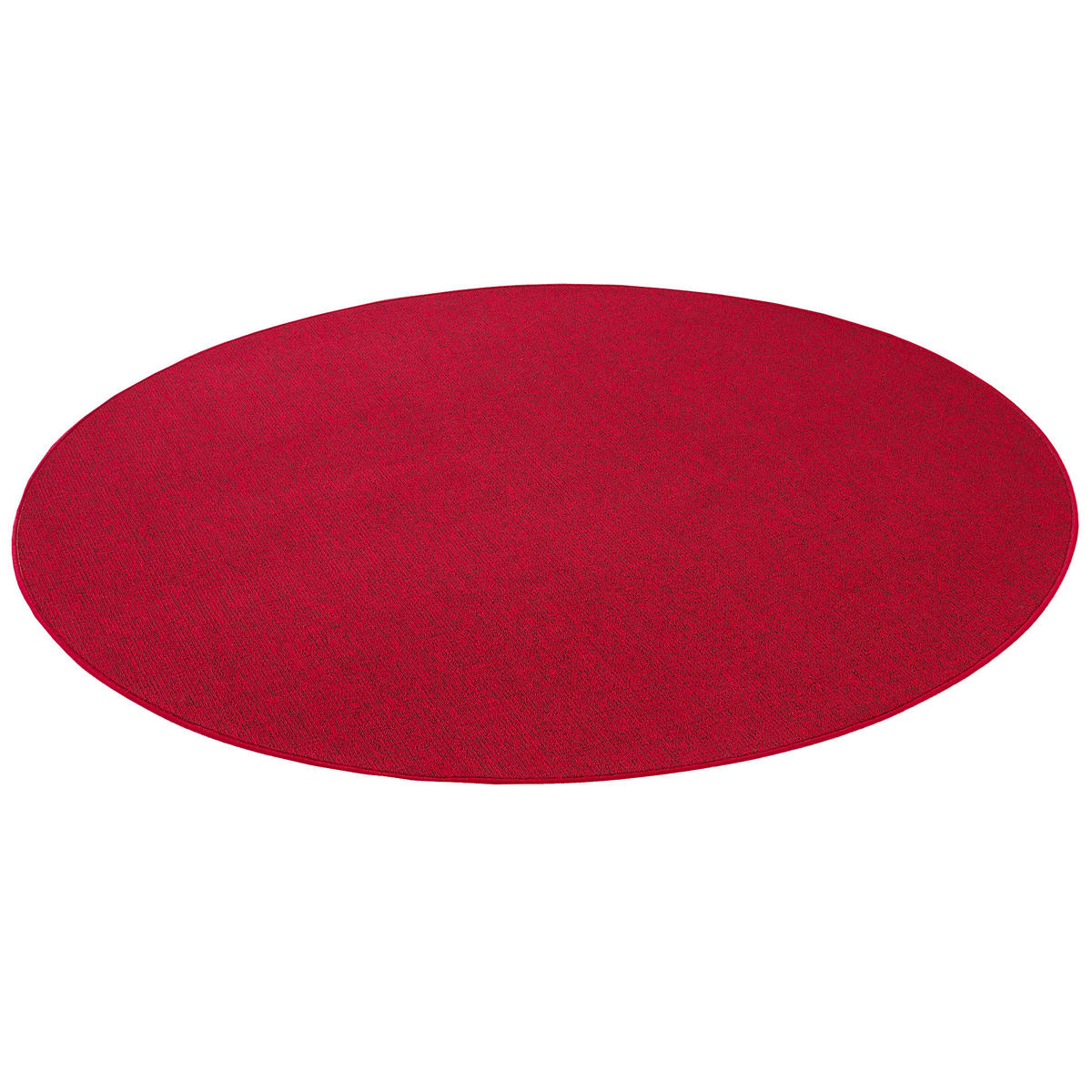 FEINSCHLINGEN VELOUR TEPPICH STRONG RUND - Rot, Textil (200/200cm) - Snapstyle