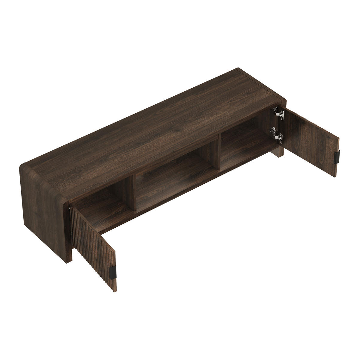 SKŘÍŇ NA TELEVIZOR Lukkodso - barva vlašského ořechu, kompozitní dřevo (150/40/40cm) - [en.casa]