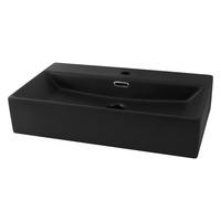 WASCHBECKEN - Schwarz, Keramik (36.5/13/60.5cm) - ML-DESIGN