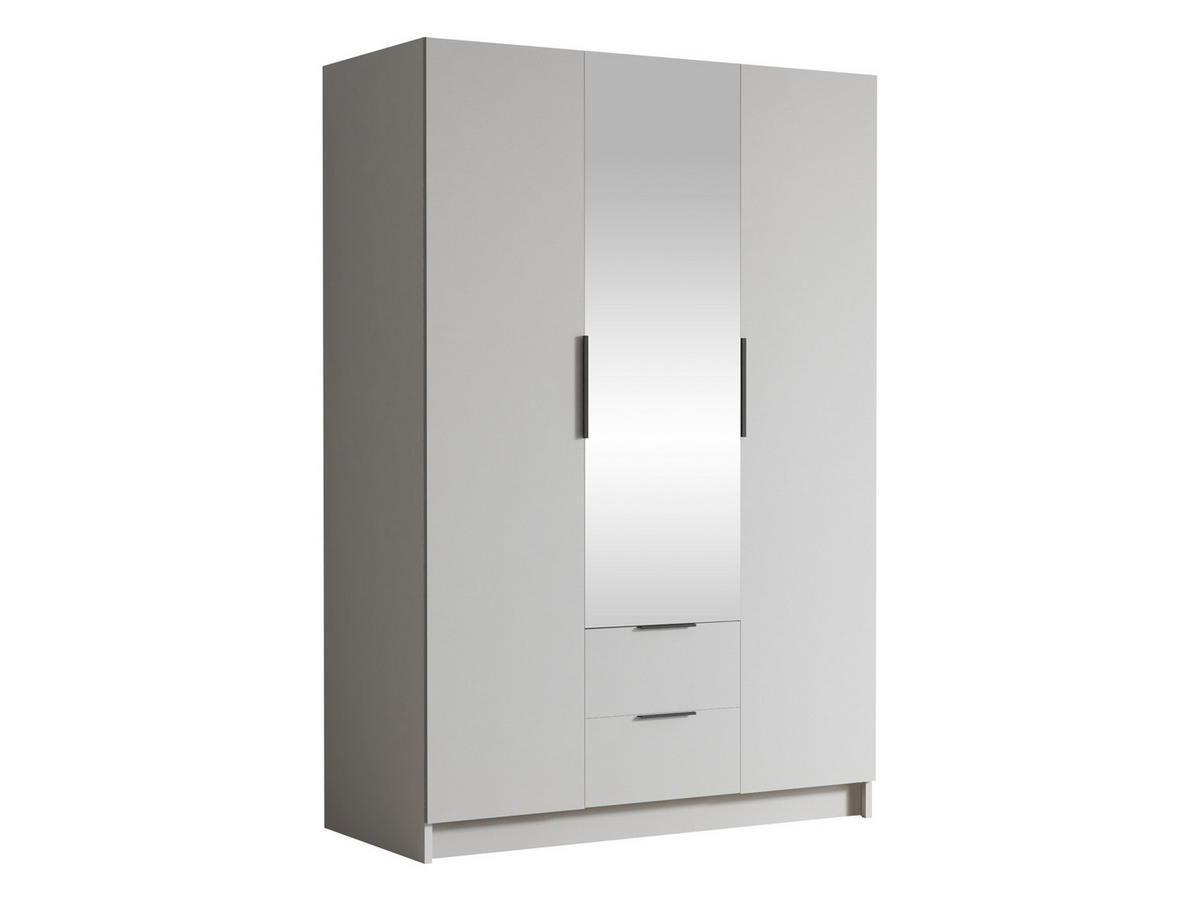 KLEIDERSCHRANK Calwi II - Schwarz/Weiß, Holzwerkstoff/Kunststoff (150/216/60cm) - MIRJAN24