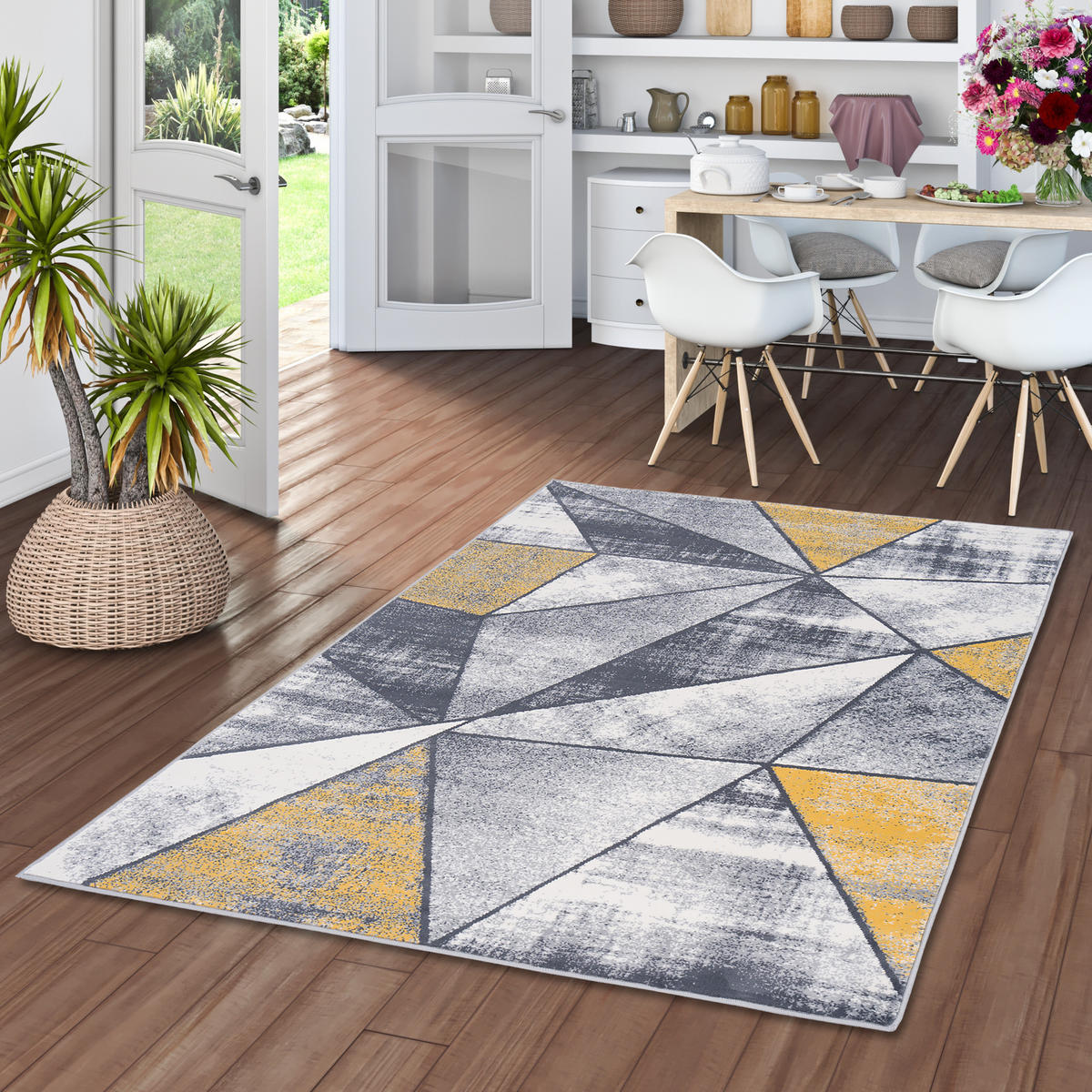 DESIGNER TEPPICH BRILLIANT MAGIC - Grau, Textil (120/170cm) - Pergamon