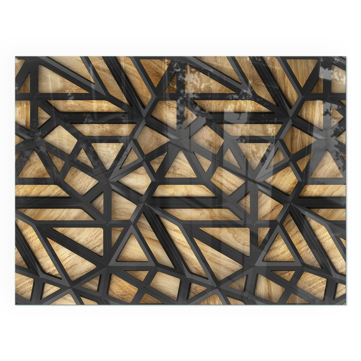 GLASPLATTE für Kamin 80x60 cm - Braun, Glas (80/60/0.4cm) - TULUP