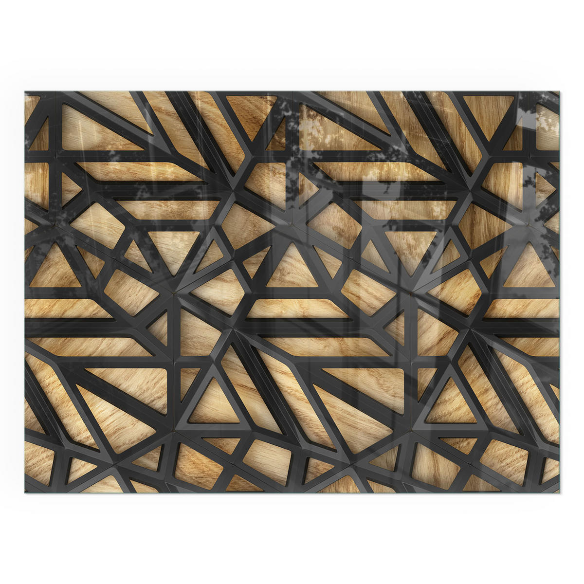 GLASPLATTE für Kamin 80x60 cm - Braun, Glas (80/60/0.4cm) - TULUP