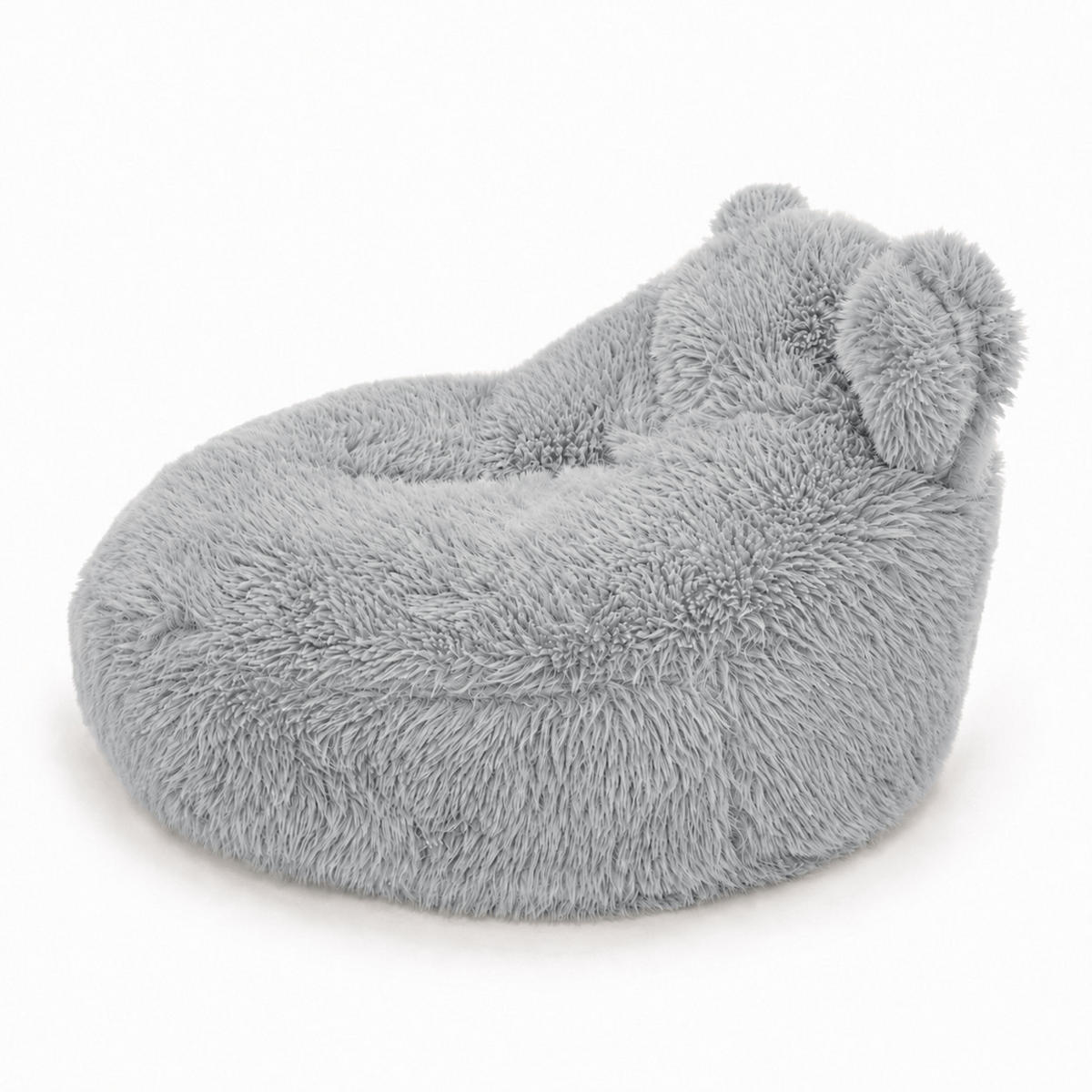 SITZSACK Teddy Mammoth flauschig - Hellgrau, Textil (58/50/67cm) - MeowBaby