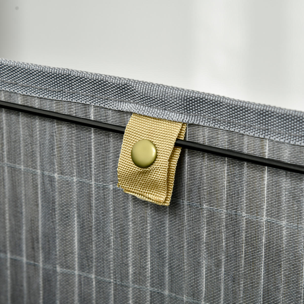 WÄSCHEKORB Bambus 55 L eckig mit Deckel – Wäschesammler mit herausnehmbarem Beutel, 38x38x57 cm, Grau - Grau, Holz (38/57/38cm) - Ej. Life