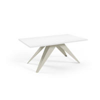 ESSTISCHE SENTO - Kaschmir/Weiß, Holzwerkstoff (90/160/76cm) - Meblini
