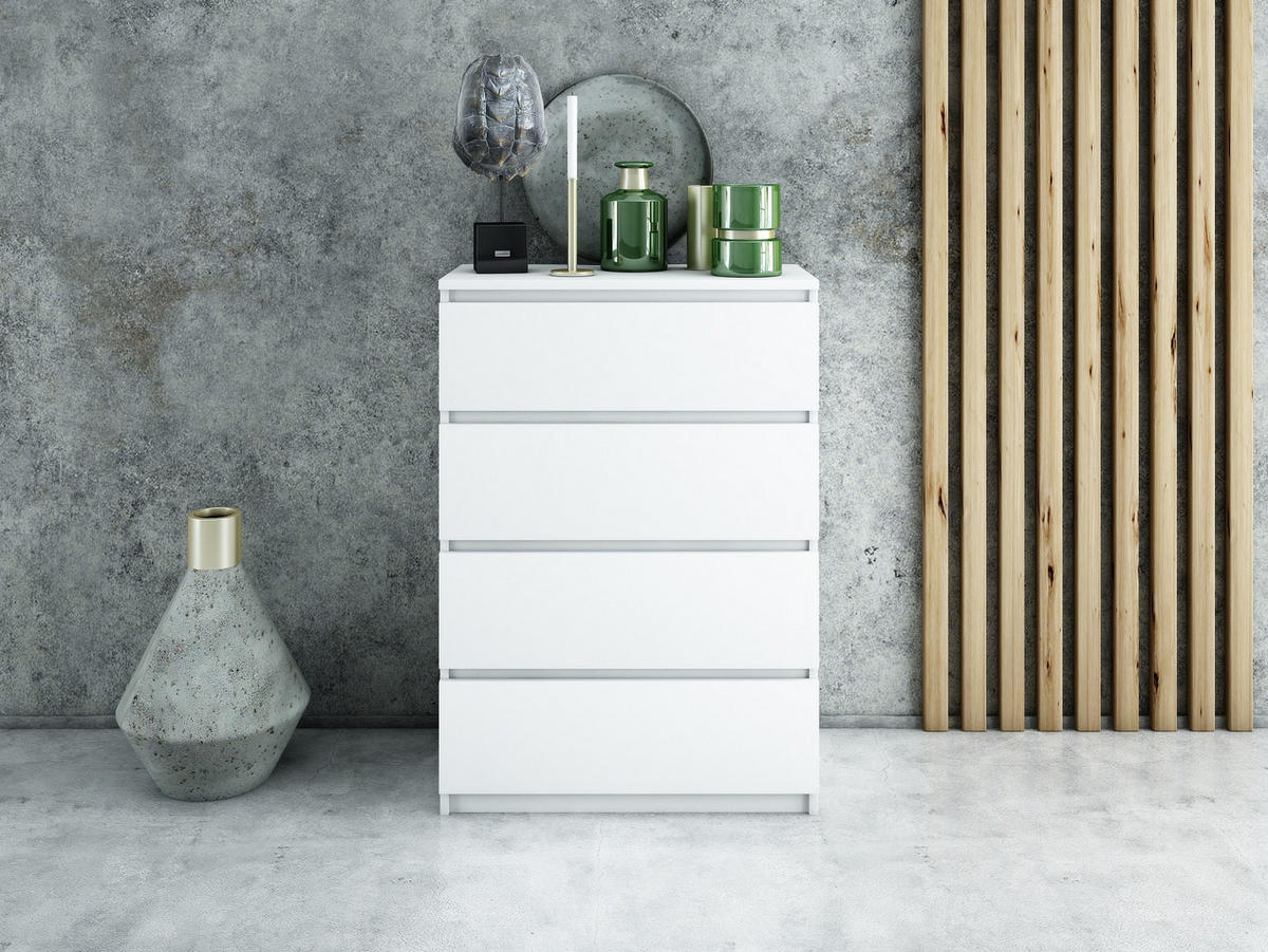 KOMMODE bella4 weiß - Weiß, Holzwerkstoff (60/98/35cm) - roe furniture