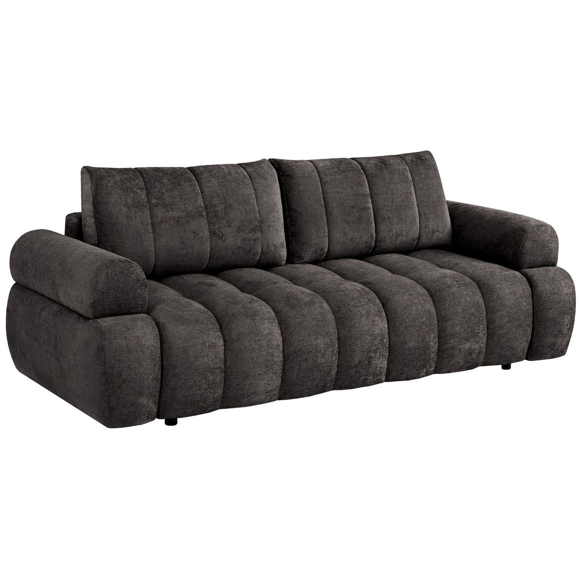 ROZKLÁDACÍ POHOVKA Mavi, 3místná s funkcí spaní, ložná plocha 195x145 cm, hnědá - hnědá, textil (255/100/110cm) - Beautysofa