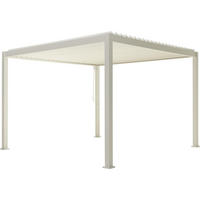 LAMELLENDACH-PERGOLA Mirador Deluxe 3,6x3,6 m Weiß Aluminium - Weiß, Kunststoff (360/250/360cm) - Green Spirit