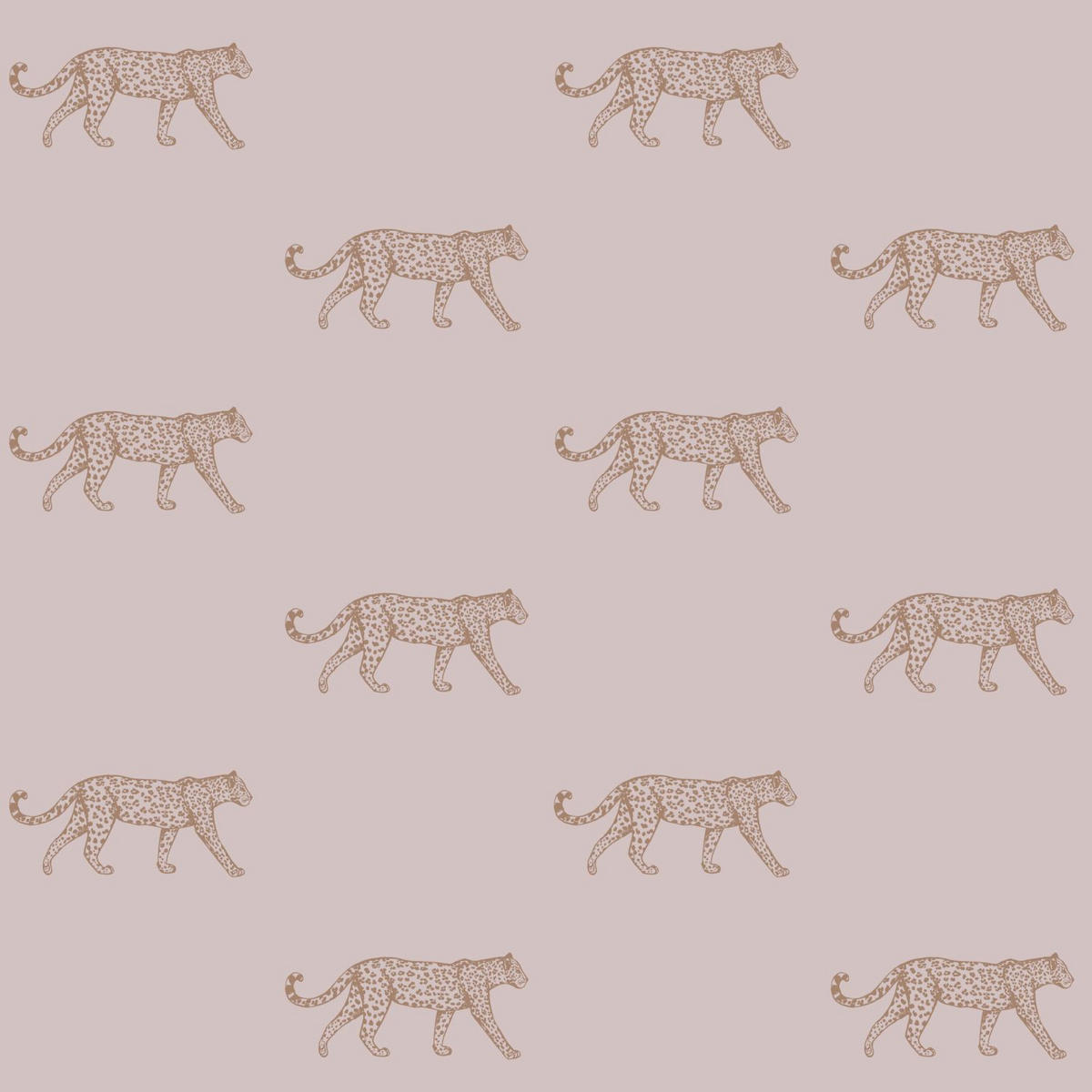 TAPETE Panter 53 cm x 10.05 m - Pink, Papier (53/1000cm) - Origin Wallcoverings