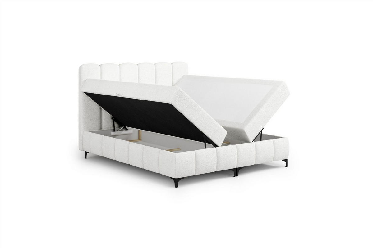 BOXBETT Isabel - Creme, Holzwerkstoff/Textil (140/200cm) - Fun Möbel
