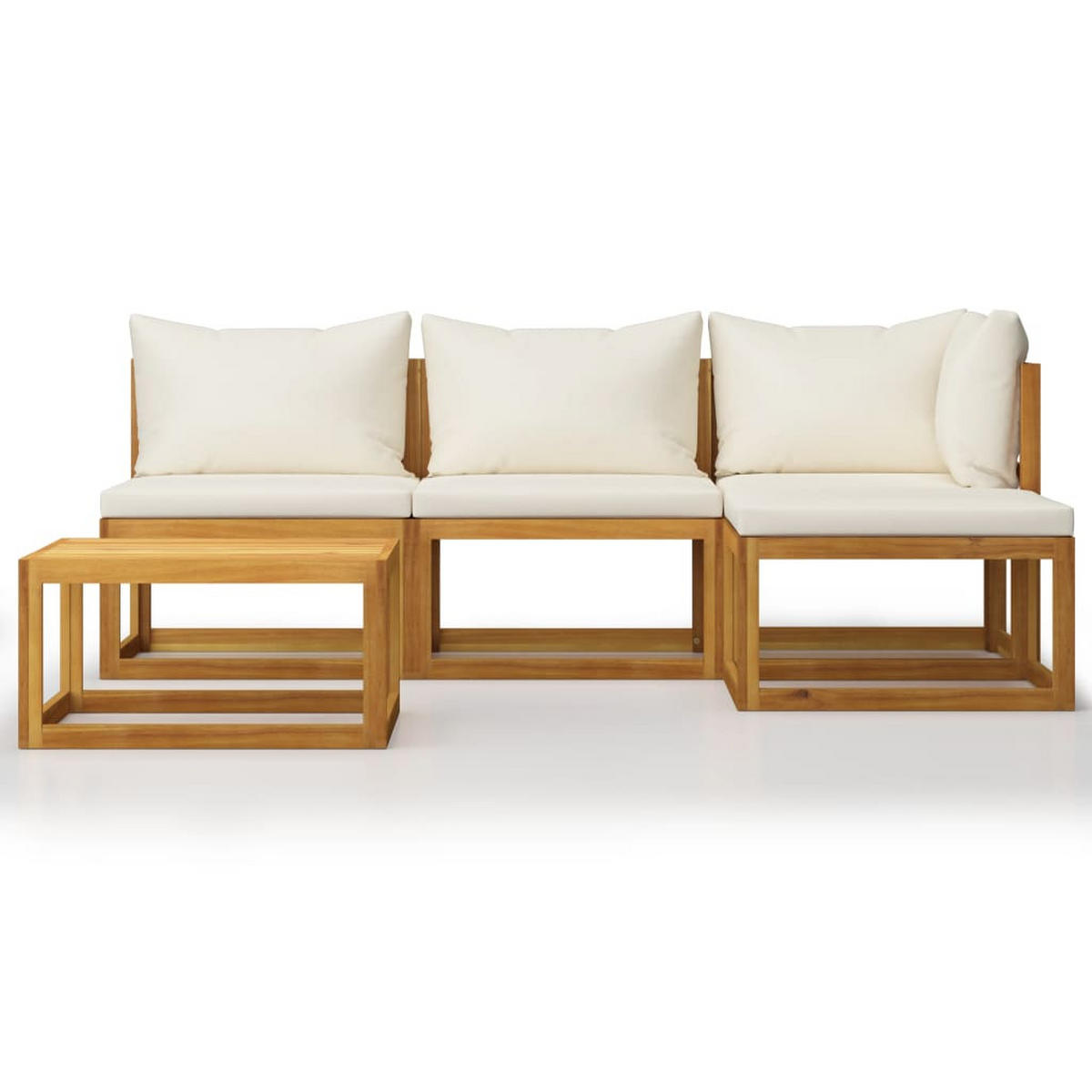 GARTENSET Remillard 5-teilig - Creme, Holzwerkstoff - Nettlife