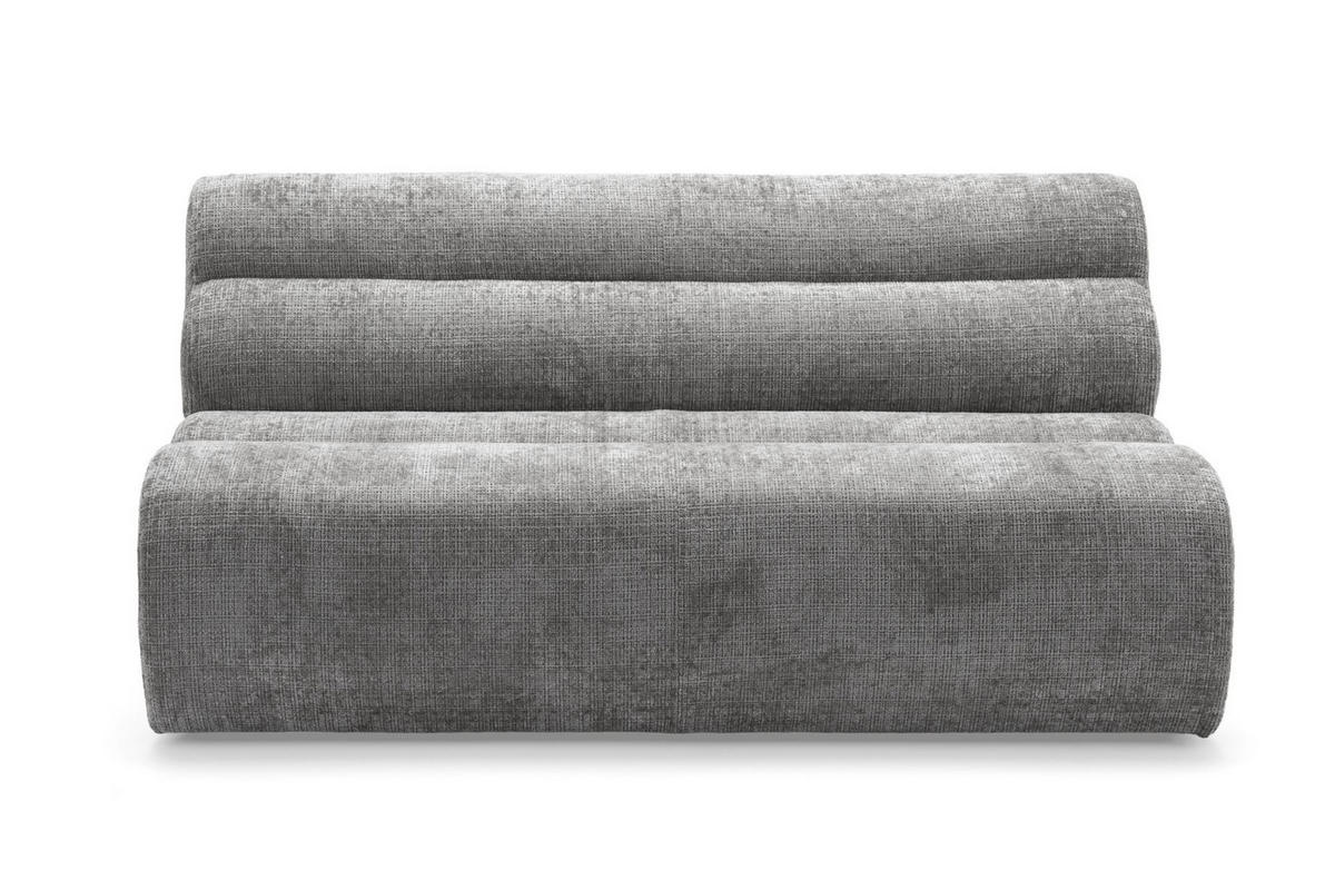4-SITZER modulares Ecksofa VEER L Links, 283 x 190 cm, Chenille Webstoff Grau - Schwarz/Grau, Holz/Kunststoff (283/190cm) - Muffo