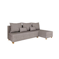 ECKSOFA Lellice L-Form- links oder rechts montierbar, grau - Grau, Holz (214/122cm) - Panda Möbel