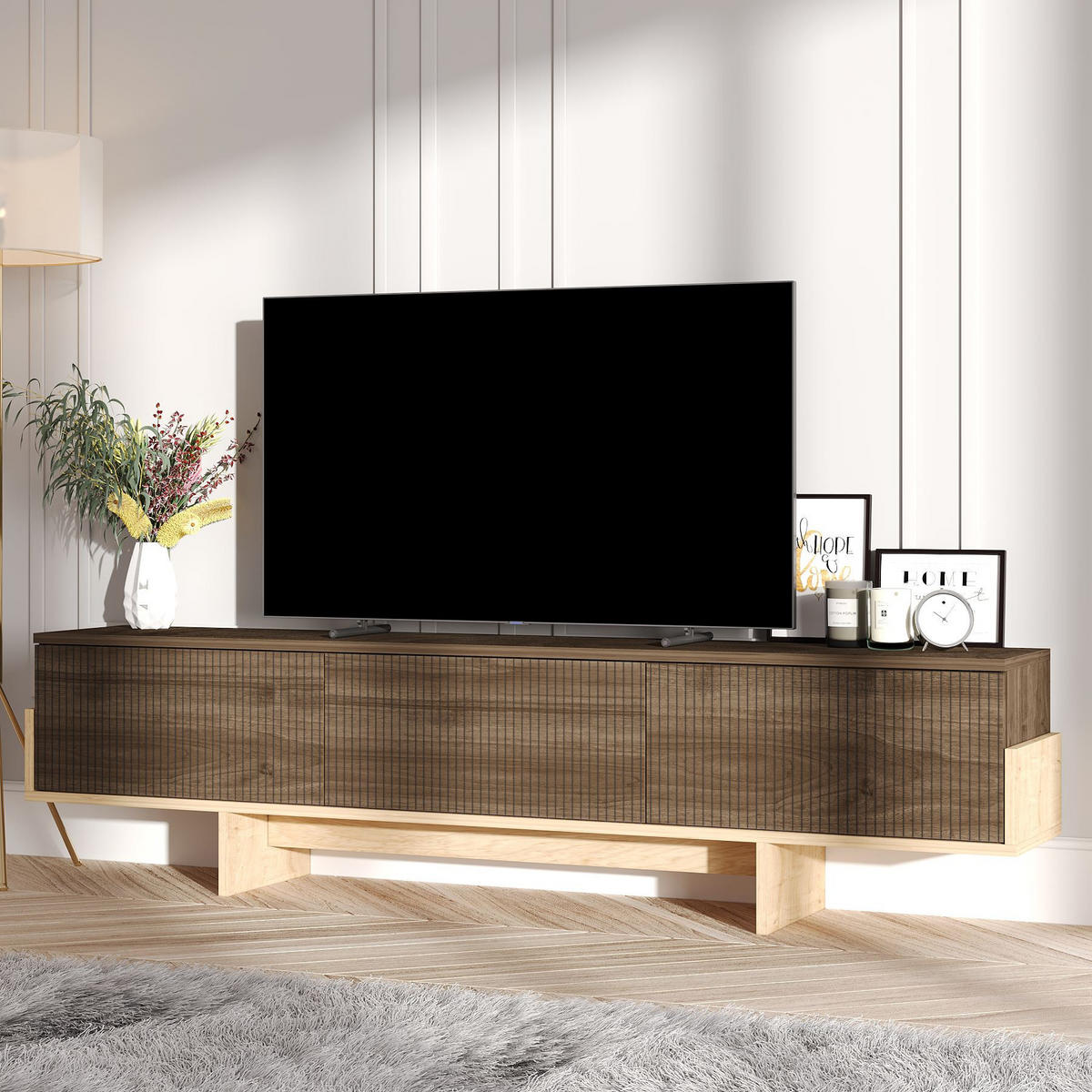 TV-MÖBEL hege Braun - Braun, Holz (30/44/180cm) - Habitat Garten