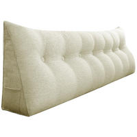 RÜCKENKISSEN für Bett Leinenlook Weiß 200 cm - Weiß, Textil (50/200cm) - Vercart