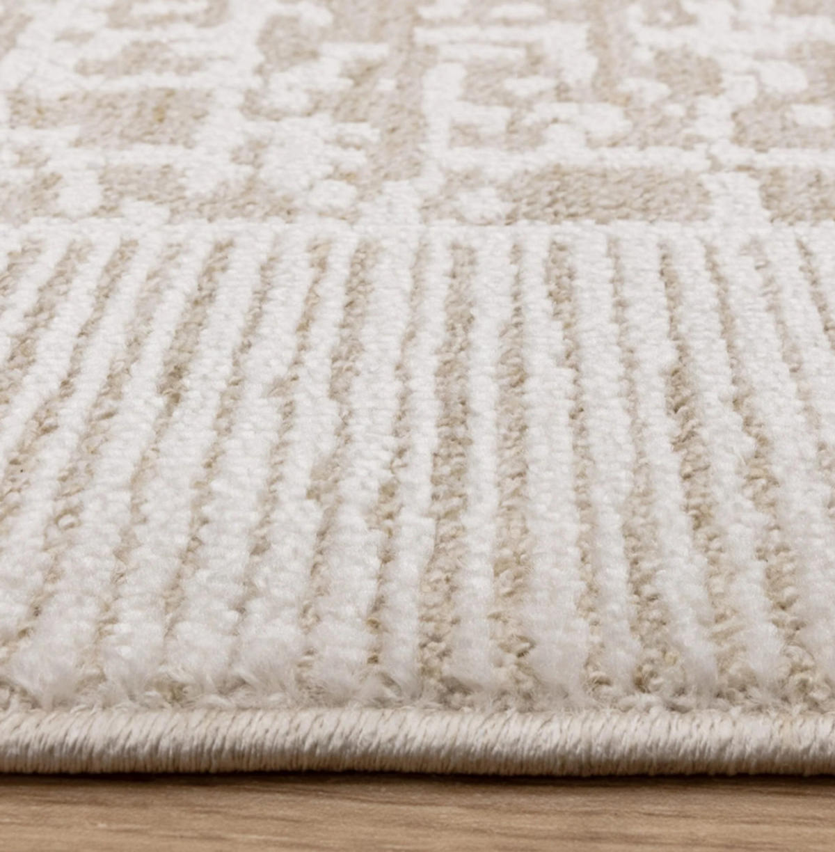 TEPPICH modern Flachgewebe CRISS Beige 200 x 300 cm - Beige, Textil (200/300cm) - Novatrend