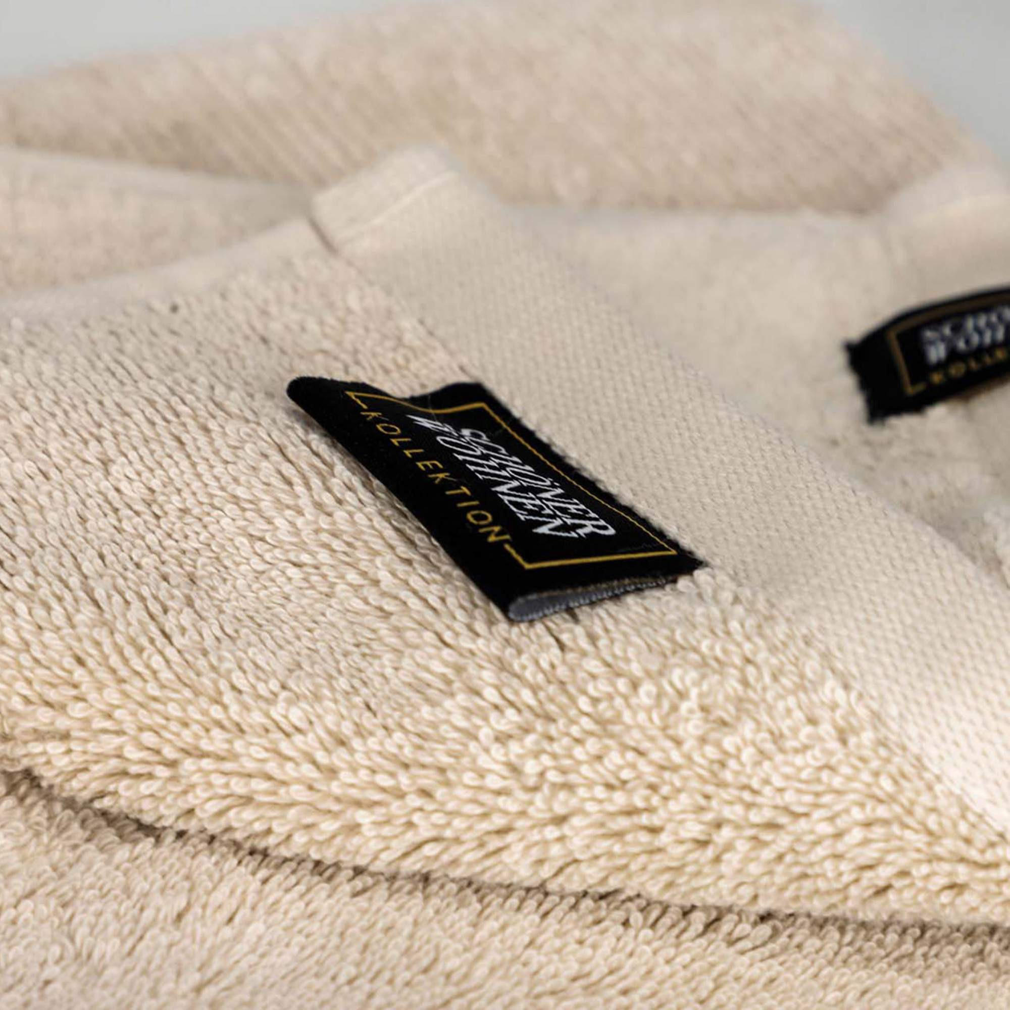 GÄSTEHANDTUCH 4ER SET AUS 100 % BAUMWOLLE SENSE - Beige, Textil (30/50cm) - Schöner Wohnen