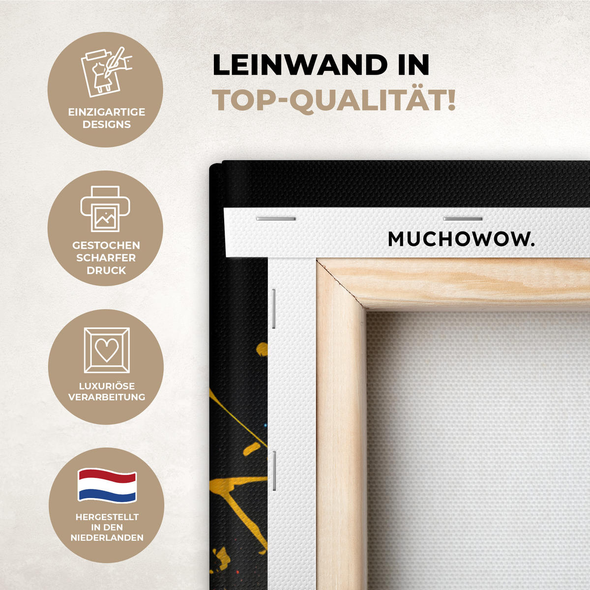 LEINWANDBILD Katze - Graffiti - Bunt - Waffel - Essen 40x60 cm - Türkis, Textil (40/60cm) - MuchoWow