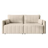 SCHLAFSOFA Pierra Cremeweiß hydrophober Samt - Creme/Schwarz, Kunststoff/Textil (215/100/112cm) - Selsey