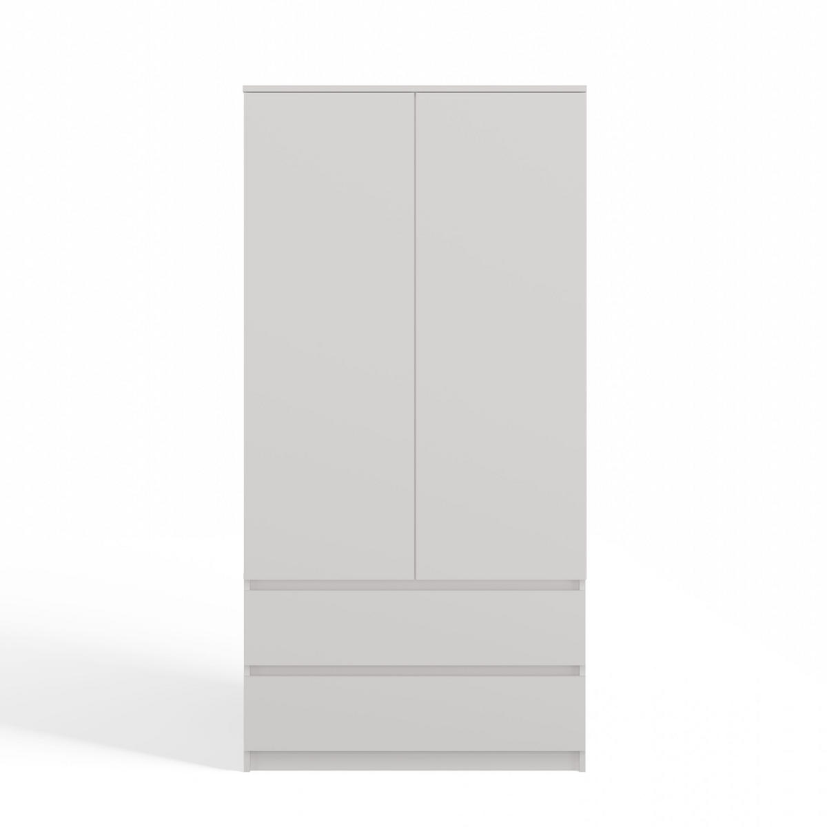 KLEIDERSCHRANK SS-90 WEISS - Weiß, Holzwerkstoff (90/180/50cm) - CDF