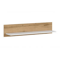 WANDREGAL DAMINO für Bücher, eiche wotan/weiß - Eiche Wotan/Weiß, Holz (100/21/20cm) - KONSIMO®