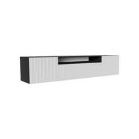 TV-SCHRANK Noe 200 cm, dreitürig, schwarz, weiß - Schwarz/Weiß, Kunststoff (200/40/41cm) - Margaret Hadas24