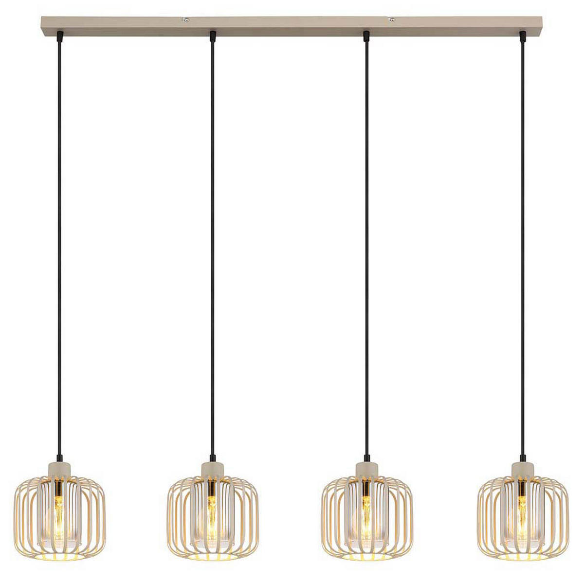 HÄNGELEUCHTE ALFRED Metall Sand - Bernsteinfarben, Glas (108/18/120cm) - Globo Lighting