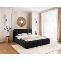 POLSTERBETT SOFIA Bettkasten Lattenrost 120x200 Schwarz - Schwarz, Holz (120/200cm) - Furnistar