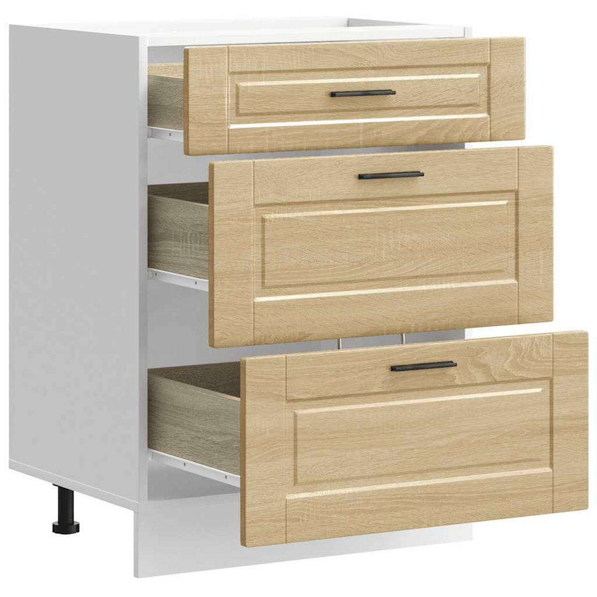 KÜCHENUNTERSCHRANK Porto Sonoma-Eiche Holzwerkstoff - Hellbraun, Holzwerkstoff (46/81.5/60cm) - vidaXL