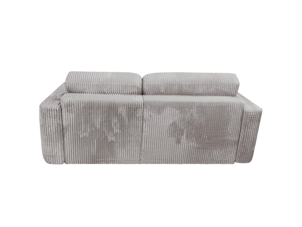 ECKSOFA Luna L rechts Hellgrau aus Cord - Hellgrau, Textil (271/195cm) - KS Home Concept