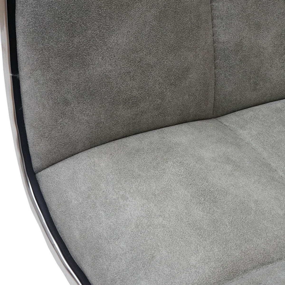 ESSZIMMERSTUHL 2er-Set 103x43x54cm Sitzhöhe 41cm Stoff/Textil vintage Betongrau - Grau, Textil (43/103/54cm) - CHEFGASTRO