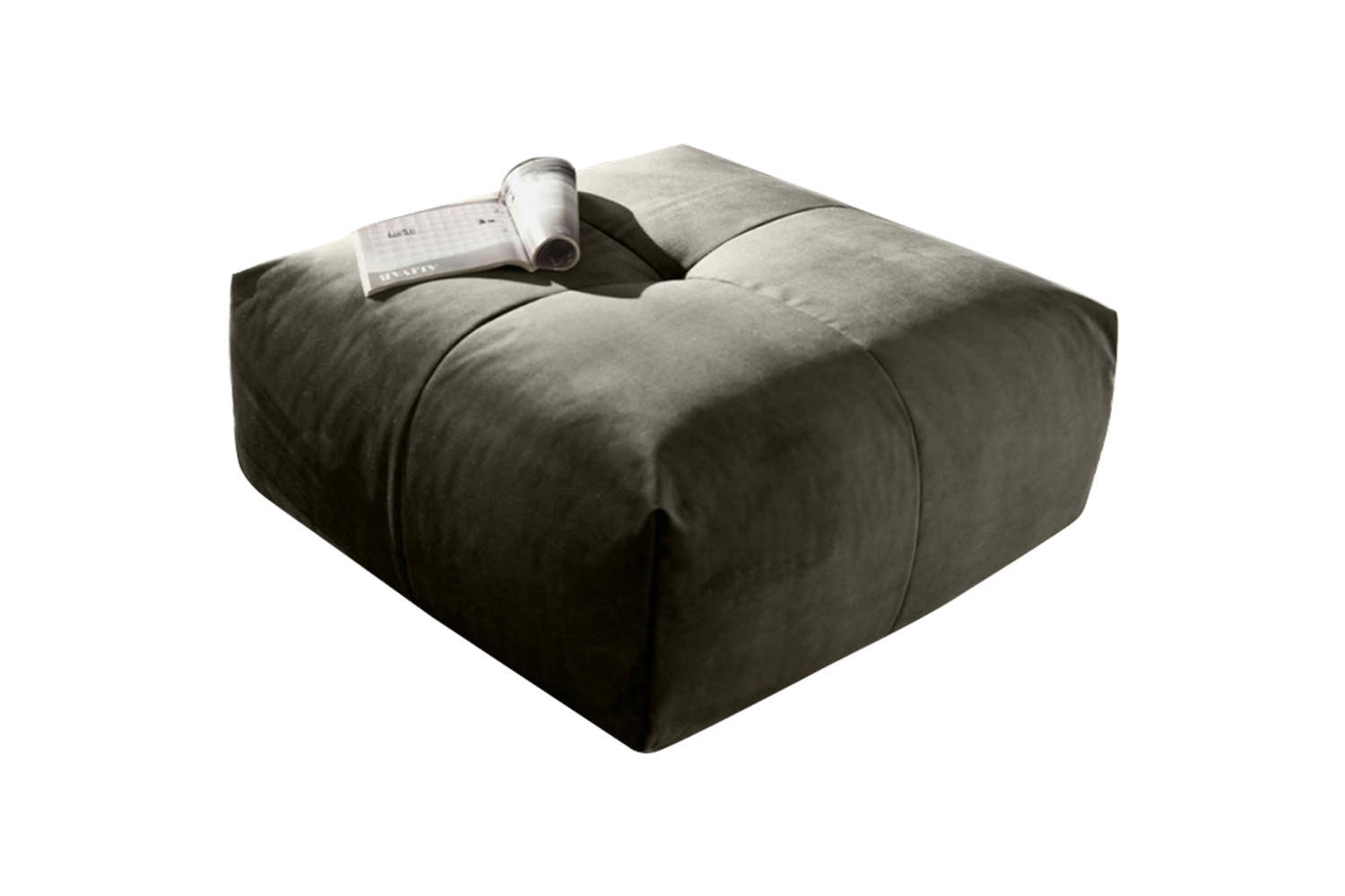 Kawola Polsterhocker Silber 86x41x86 cm