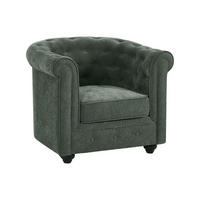 SESSEL - Stoff - Grün - CHESTERFIELD - Grün, Textil (78/72/82cm) - Vente-Unique