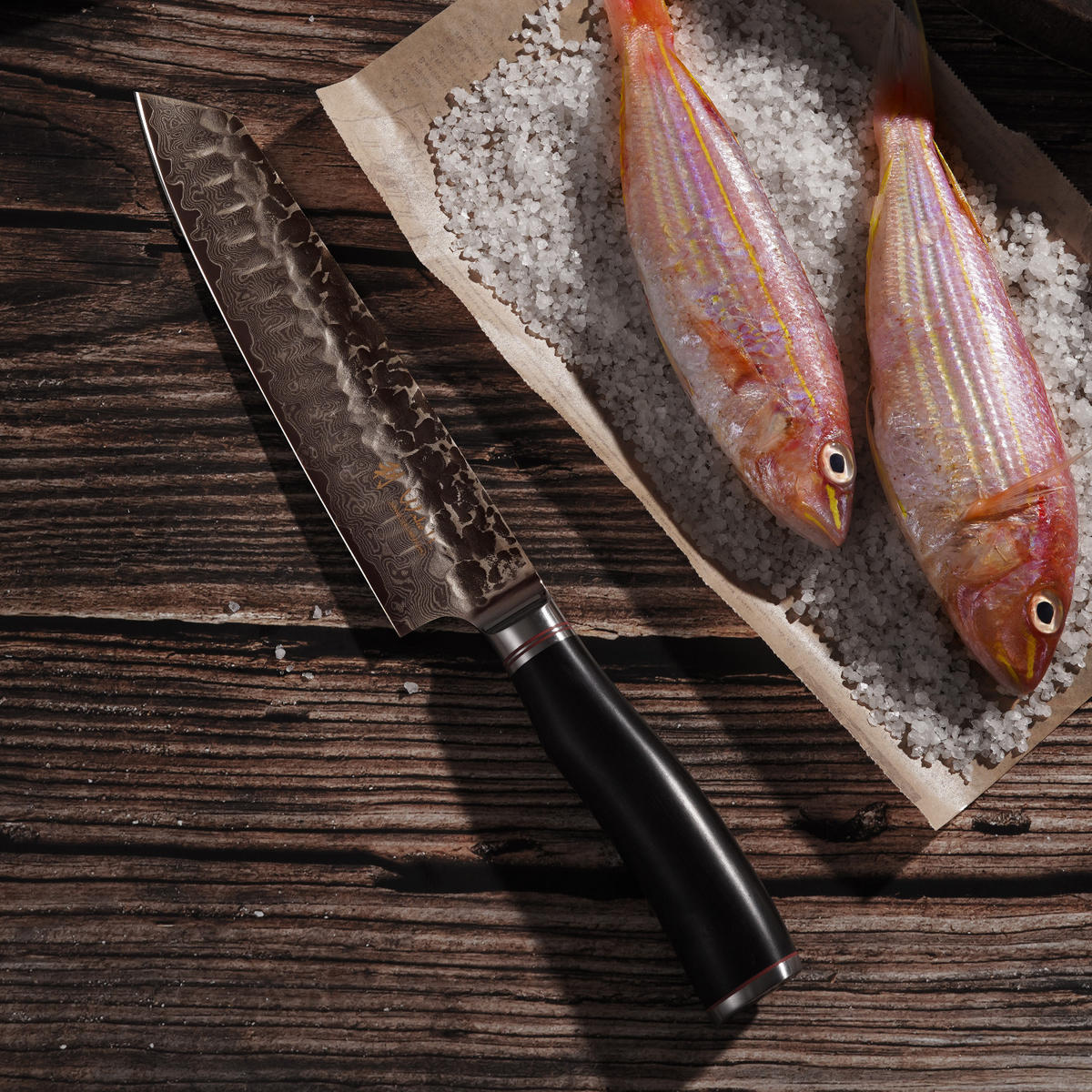 FLEISCHMESSER 20 cm - Schwarz, Holz/Metall (34cm) - Wakoli