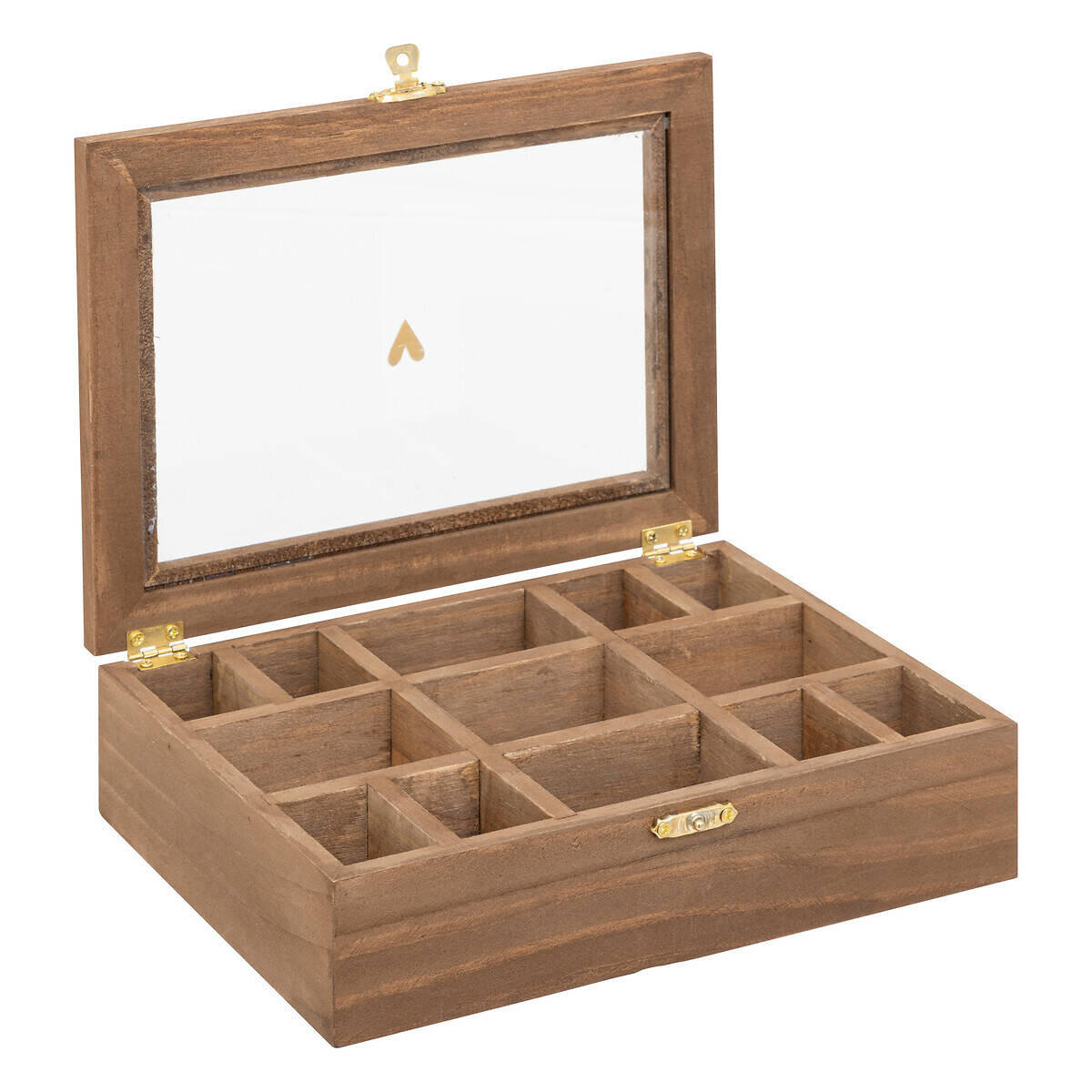 SCHMUCKKASTEN Holz Floral 20,5/5,3/15 cm - Braun, Holzwerkstoff (5.3/15/20.5cm) - Atmosphera Createur d´interieur