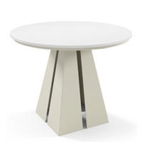 TISCH Kaschmir Frega Ausziehbar Mit Metallgestell 100x176x76 cm - Kaschmir/Weiß, Holzwerkstoff (176/100/76cm) - Sepro Meble