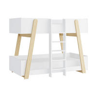 ETAGENBETT - 90 x 190 cm - Weiß und Natur - CORODELA - Naturfarben, Holz (96.3/196cm) - Vente-Unique