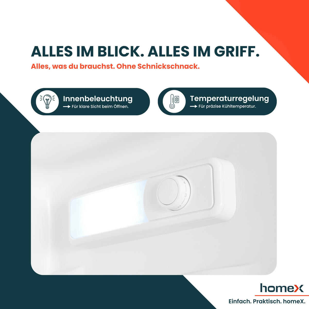 KÜHLSCHRANK ohne Gefrierfach groß - 242 Liter, freistehend, leise, weiß - Weiß, Kunststoff/Metall (54.4/142.6/55.6cm) - homeX