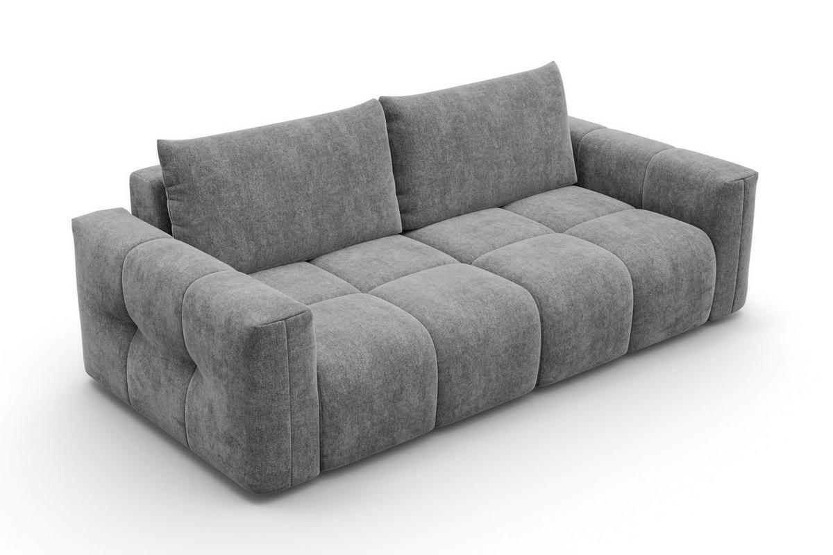 SOFA VERONA 3-Sitzer, Grau - Schwarz/Grau, Holz/Textil (224/83/110cm) - Courtois Laville