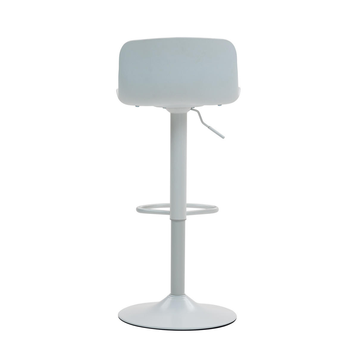 BARHOCKER höhenverstellbar drehbar Metall Weiß - Weiß, Metall (44/80/43cm) - Meubliv