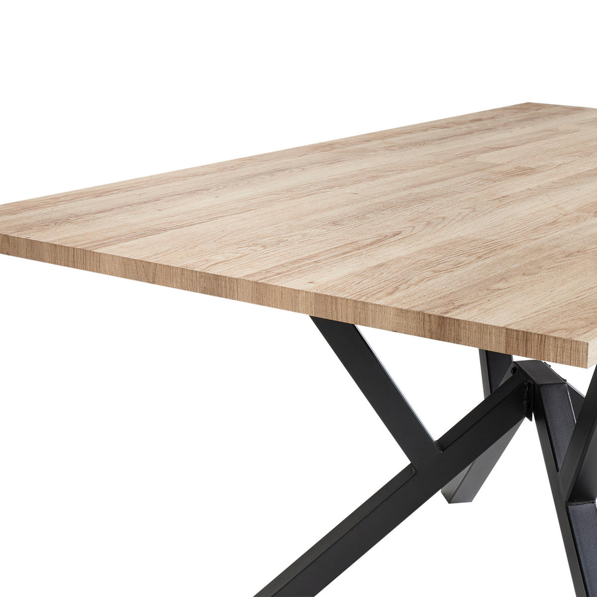 JÍDELNÍ STŮL vysunovací Světle hnědý 160-200/90 cm Ansell - světle hnědá, kompozitní dřevo (160/90/77cm) - Beliani